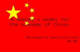 A  Ramsey’s model for the economy of China.