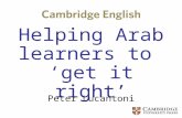 Helping Arab learners to  ‘get it right’
