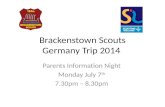 Brackenstown  Scouts Germany Trip 2014