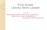 First Grade Library Skills Lesson