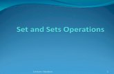 Set and Sets Operations
