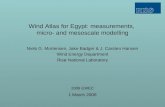 Wind Atlas for Egypt: measurements,  micro- and mesoscale modelling