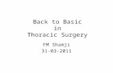 Back to Basic  in  Thoracic Surgery