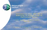 Contribution from EMEP-MSC W modelling to Expert Group on Particulate Matter