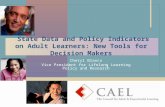 State Data and Policy Indicators on Adult Learners: New Tools for Decision Makers