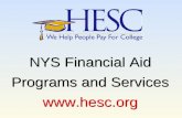 NYS Financial Aid Programs and Services hesc