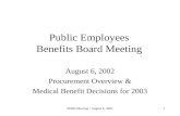 Public Employees Benefits Board Meeting