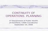 CONTINUITY OF OPERATIONS  PLANNING