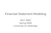 Financial Statement Modeling
