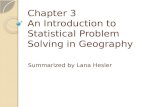 Chapter 3  An Introduction to Statistical Problem Solving in Geography