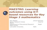 MAESTRO: Learning outcomes using ICT-based resources for Key Stage 3 mathematics