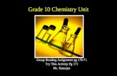Grade 10 Chemistry Unit