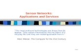 Sensor Networks: Applications and Services