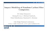 Impact Modeling of Random Carbon Fiber Composites