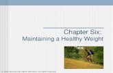 Chapter Six:  Maintaining a Healthy Weight