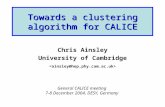 Towards a clustering algorithm for CALICE