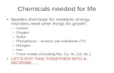 Chemicals needed for life