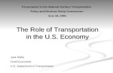 The Role of Transportation in the U.S. Economy