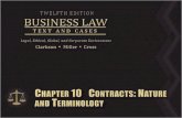 Chapter 10   Contracts: Nature and Terminology