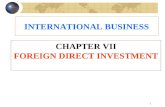 CHAPTER VII FOREIGN DIRECT INVESTMENT
