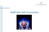 Staff Hire VAT Concession