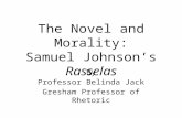 The Novel and Morality: Samuel Johnson’s  Rasselas