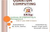 a seminar on Quantum Computing