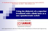 Using the dielectric of a capacitor irradiated with a diode laser as a new optoelectronic switch
