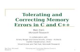 Tolerating and Correcting Memory Errors in C and C++