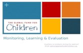 Monitoring, Learning & Evaluation