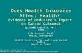 Does Health Insurance Affect Health?  Evidence  of Medicare’s Impact  on  Cancer Outcomes