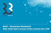 BuR – Business Research  Das neue  Open Access Online Journal des VHB
