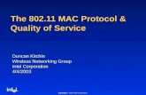The 802.11 MAC Protocol & Quality of Service