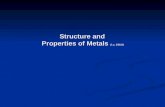 Structure and  Properties of Metals  ( l.u . 2/8/10)