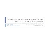 Radiation Protection Studies for the HIE ISOLDE Post-Accelerator
