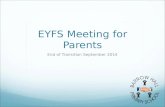 EYFS Meeting for Parents