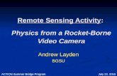 Remote Sensing Activity : Physics from a Rocket-Borne Video Camera