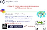Pricing for Utility-driven Resource Management  and Allocation in Clusters