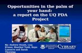 Opportunities in the palm of your hand:  a report on the UQ PDA Project