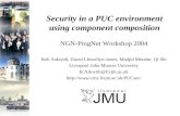 Security in a PUC environment using component composition