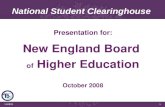 Presentation for: New England Board  of  Higher Education October 2008