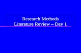 Research Methods Literature Review – Day 1