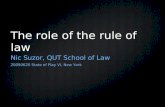 The role of the rule of law