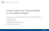 Governance for Sustainability in the Baltic Region