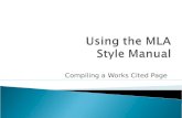 Using the MLA  Style Manual