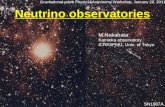 Neutrino observatories