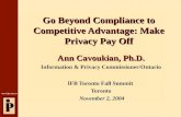 Go Beyond Compliance to Competitive Advantage: Make Privacy Pay Off