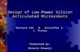 Design of Low-Power Silicon Articulated Microrobots