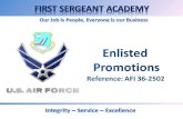 Enlisted  Promotions Reference: AFI 36-2502