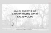 ELTIS Training on  Environmental Zones Krakow 2009